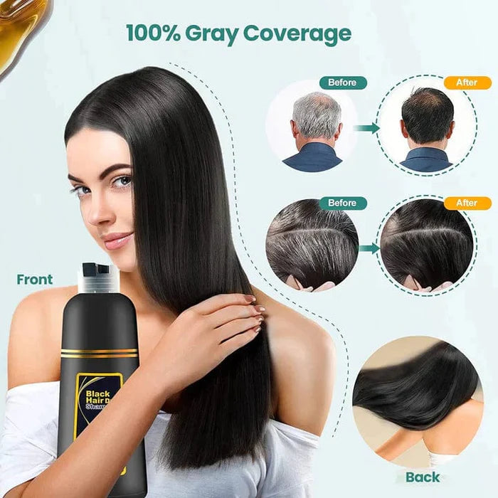 Black Hair Shampoo 3 in 1 (Pack of 2)