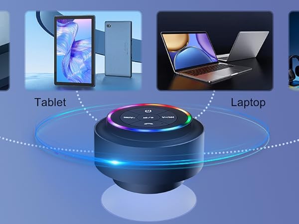 Large Suction Cup Waterproof Bluetooth Speaker