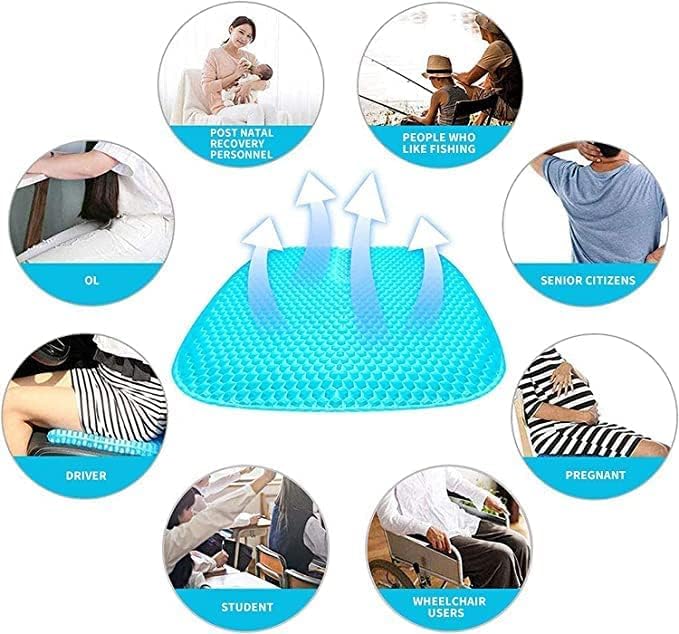 Egg Gel Seat Cushion Ergonomic Breathable Design