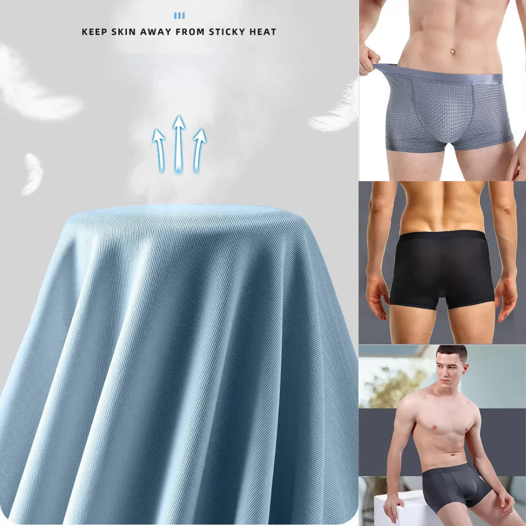 Men's Ice Silk Briefs Boxers (Pack of 5)