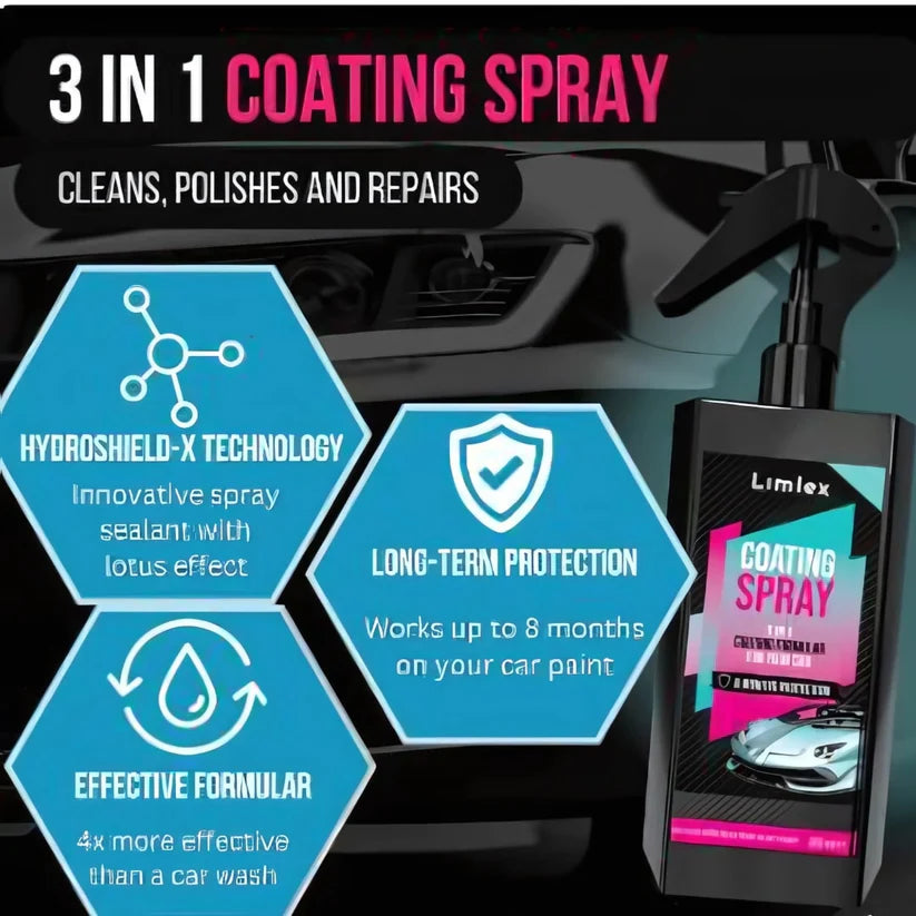 Car Coating Spray and Foam Car Cleaner (Combo)