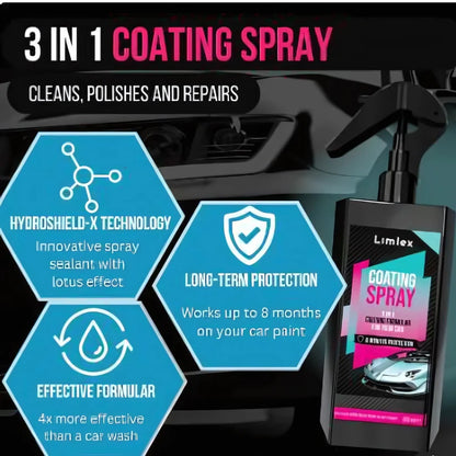 Car Coating Spray and Foam Car Cleaner (Combo)