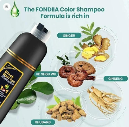 Black Hair Shampoo 3 in 1 (Pack of 2)