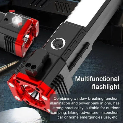 8 in 1 Portable Rechargeable Torch LED Flashlight(D)